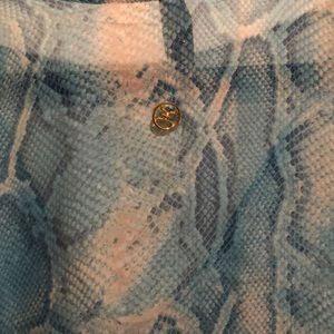 snake print beach cover up